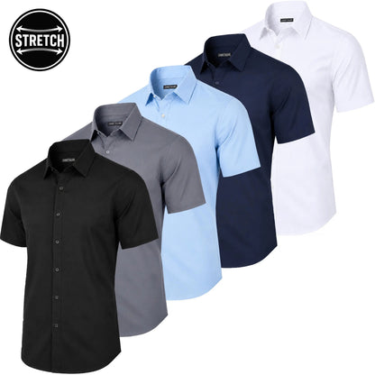 Men's Short Sleeve Stretch Dress Shirt