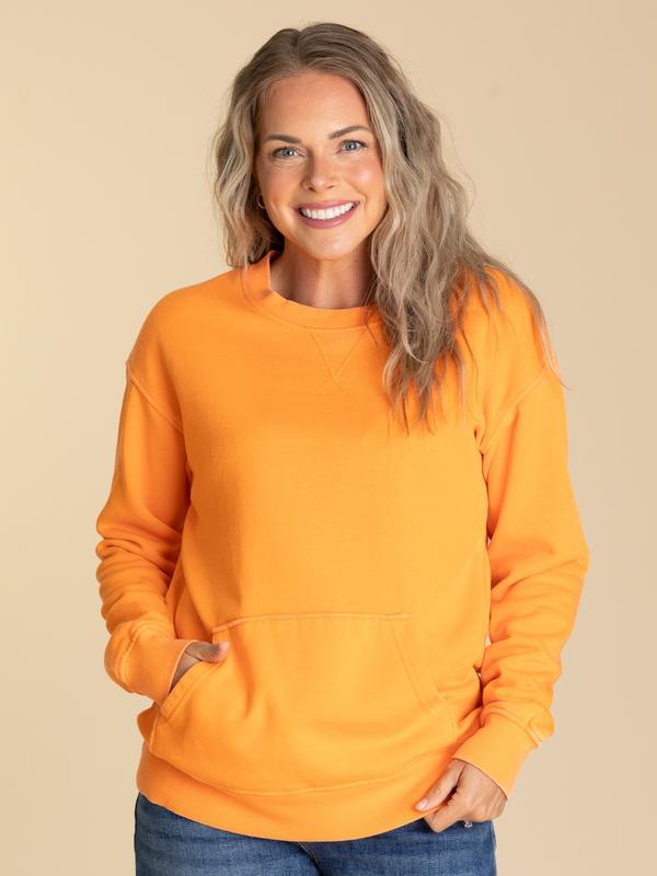 Pigment Dyed Cozy Campfire Crewneck Sweatshir