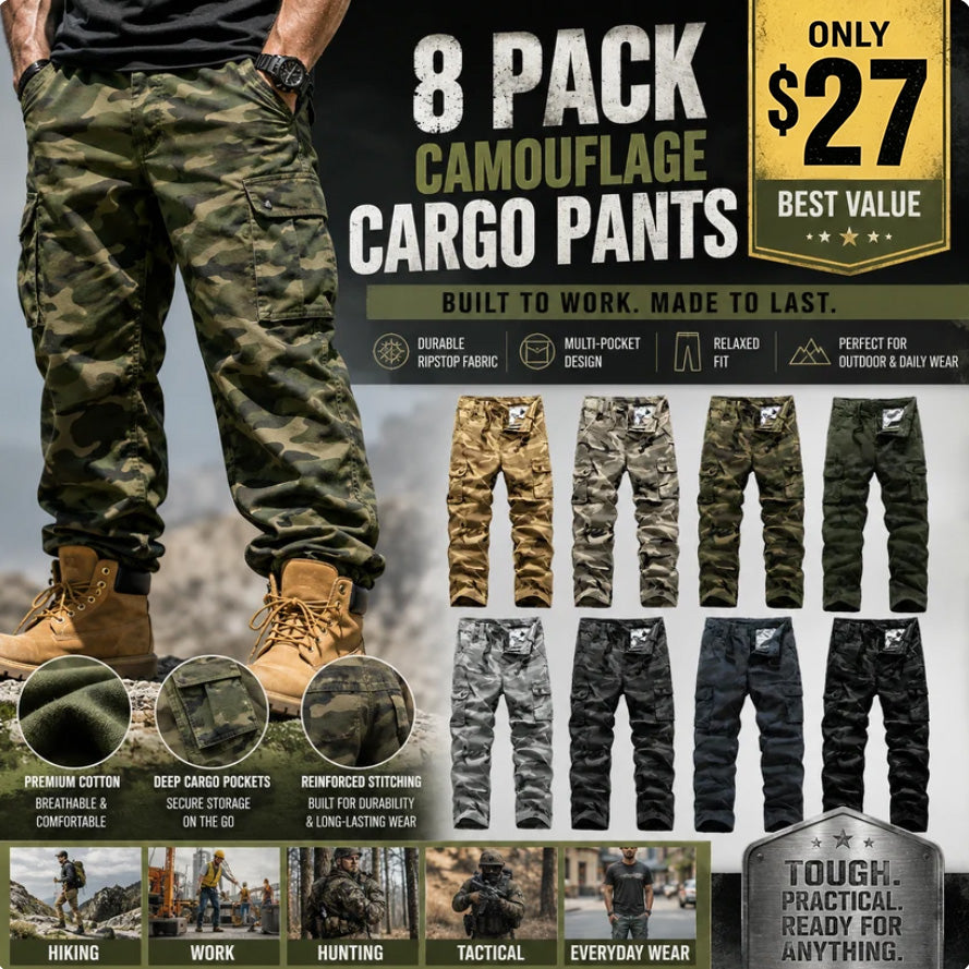 Men’s practical camouflage cargo pants